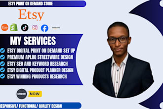 set up etsy shopify print on demand store with apliiq printful printify gelato