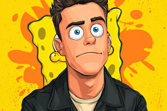 draw you as a famous yellow cartoon character