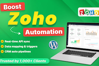connect and automate zoho CRM with wordpress, webflow or wix
