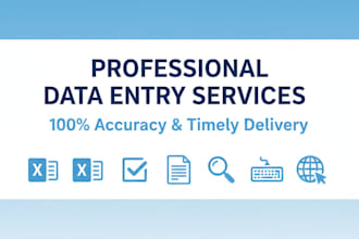 do professional excel data entry, copy paste, and typing
