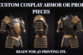 design custom cosplay armor or prop pieces ready for 3d printing stl