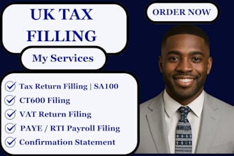 prepare and file your UK self assessment sa100, ct600 and hmrc tax return
