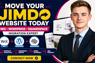 migrate jimdo to wix jimdo to wordpress jimdo to squarespace website rebuild