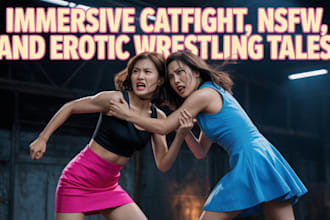 write intense, seductive catfight and women rivalry fantasy stories