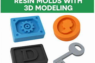 do custom silicone, plastic, and resin molds with 3d modeling, 3d cad design