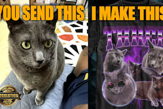 design a custom 90s vintage bootleg rap tee for your dog cat or pet