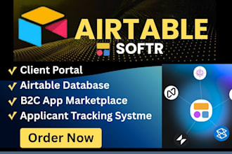 build softr and airtable webapps with airtable database