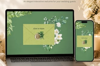 design a beautiful personalized wedding website with rsvp