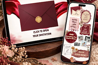 design a beautiful personalized wedding website and cards