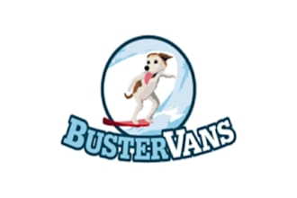 design amazing buster vans camper van surfboard logo
