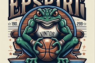 do professional frog logo with t shirt design