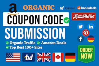 manually submit your coupon codes, promo codes and discounts to top deal sites