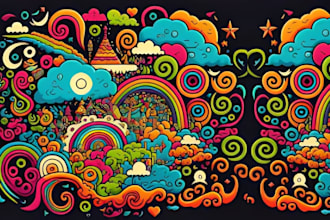 create cute doodle illustration, cartoon line art, stickers or kawaii doodle art