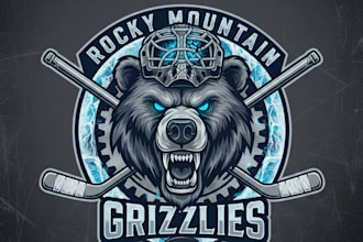 design a professional hockey logo for your team or brand