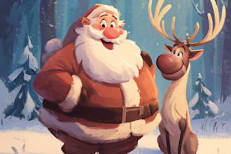 draw unique christmas illustration