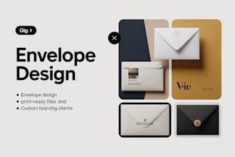 modern and professional envelope design for business and branding