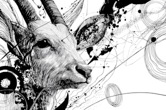 draw black and white illustrations