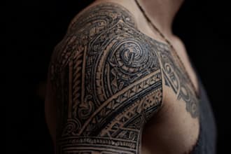 create a profesional tribal tattoo design