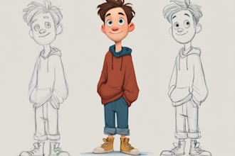 draw cute cartoon character