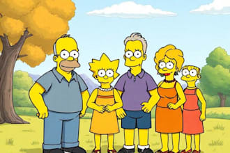 create simpsons yellow cartoon