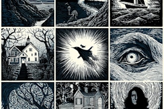 create awesome linocut illustration art
