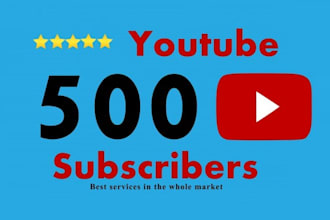 grow up 500 youtube followers very high quality