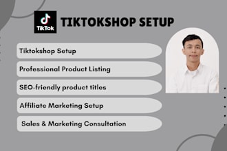 do tiktokshop setup, tiktok affiliate, and tiktok shop marketing