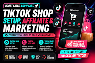 do tiktokshop setup, tiktok affiliate, and tiktok shop marketing