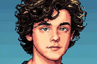 make a pixel art portrait