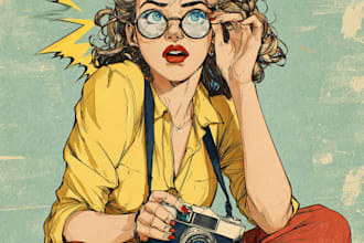 create authentic retro comic illustration