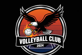 design a professional volleyball logo for your team or brand