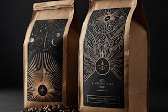 do coffee packaging, coffee bag, label design