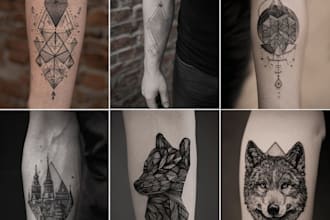 create unique custom geometric tattoo design