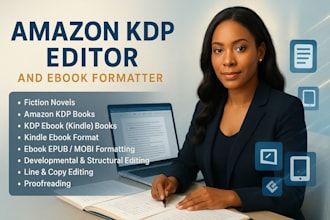 do book formatting, paperback, ebook and book layout design for amazon kpd