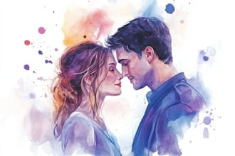 create watercolor and digital illustration