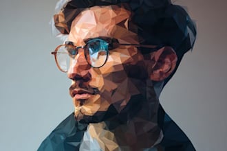 design an awesome low poly vector illustration