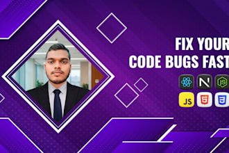 fix any react, nextjs, node, javascript, HTML or CSS bug