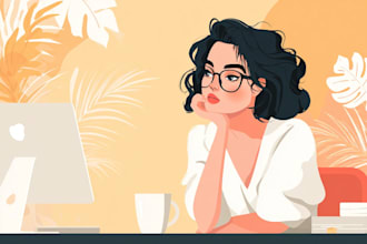 draw a flat vector landscape illustration