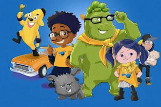 design cartoon, mascot, and character logo design