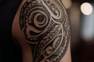 design a polynesian maori tribal tattoo