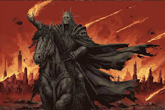 make warhammer style dark fantasy art illustration