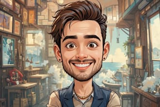 draw bighead cartoon avatar of your photo