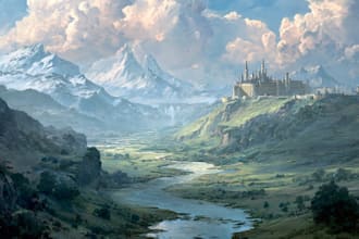 do fantasy background and landscape