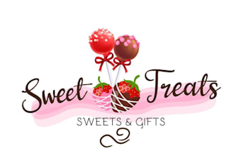 design candy, chocolate, bakery, sweets, or food logo