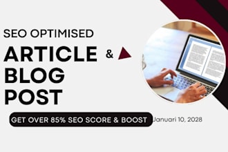 write surfer SEO optimised article or blog post on your niche