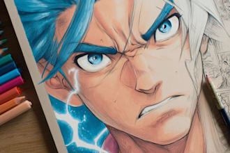create illustrated novel, comic book cover