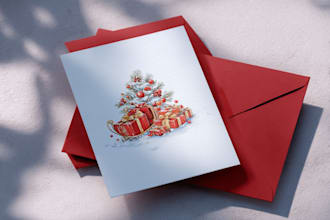 do design christmas card, greeting card, or invitation card