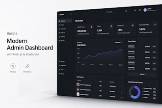 build a modern admin dashboard in nextjs