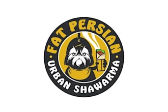 design mascot counter restaurant chain logo