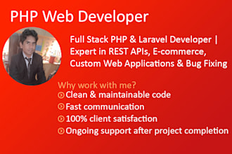 be your full stack laravel developer to fix or build web app